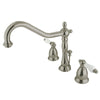 Kingston Brass Heritage Widespread Bathroom Faucet Brushed Nickel