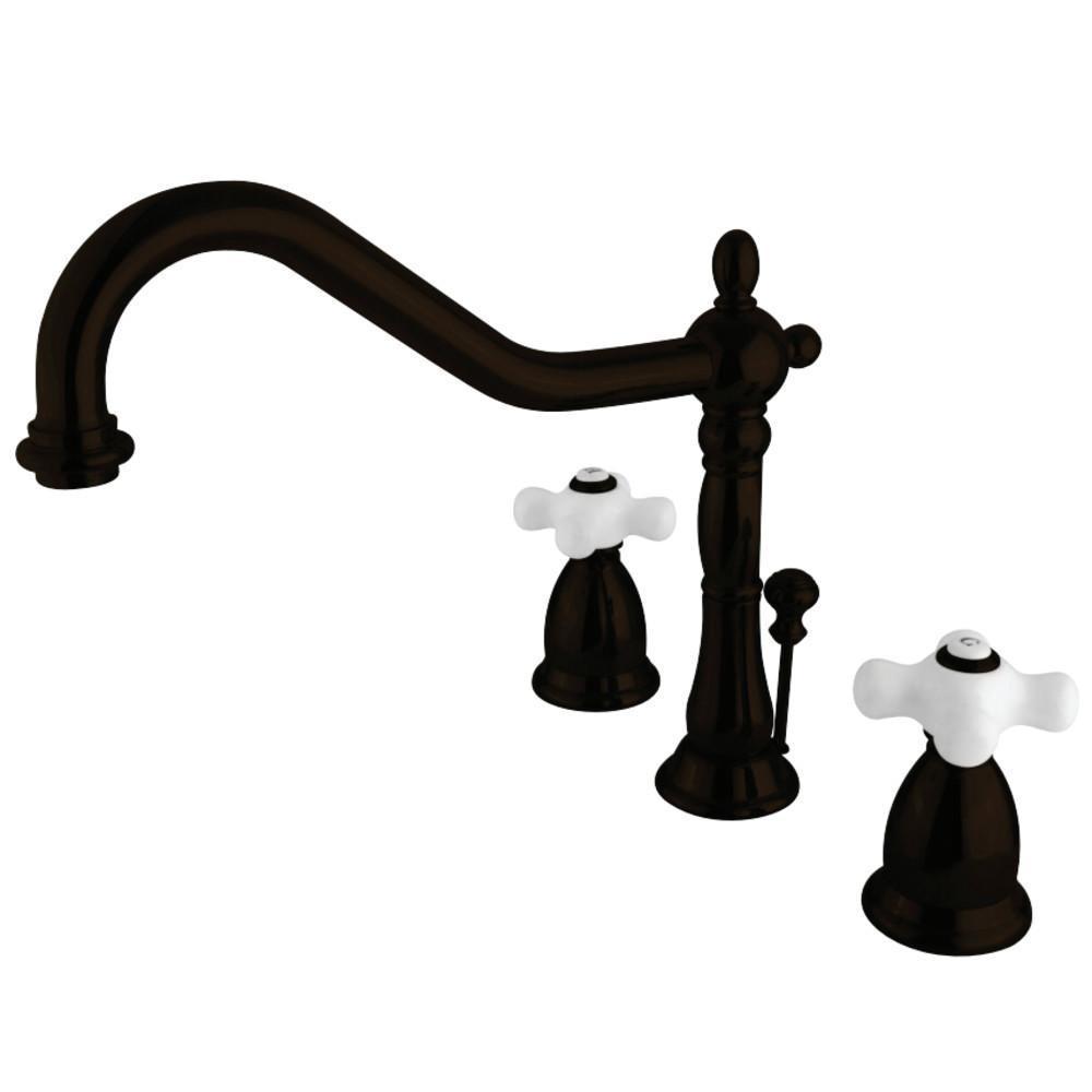 Kingston Brass Heritage Widespread Bathroom Faucet Oil Rubbed Bronze