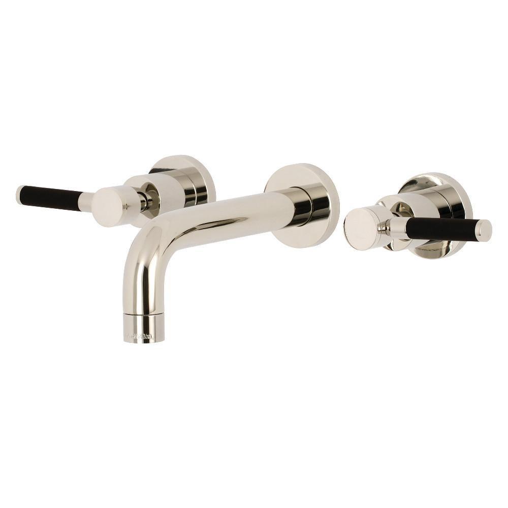 Kingston Brass Kaiser Wall-Mount Bathroom Faucet Polished Nickel