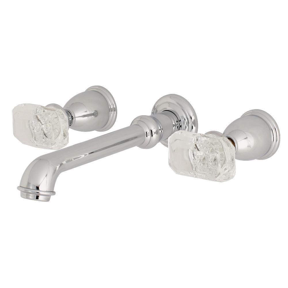 Kingston Brass Krystal Onyx Wall-Mount Bathroom Faucet Polished Chrome