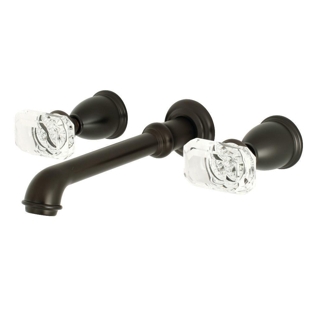 Kingston Brass Krystal Onyx Wall-Mount Bathroom Faucet Oil Rubbed Bronze