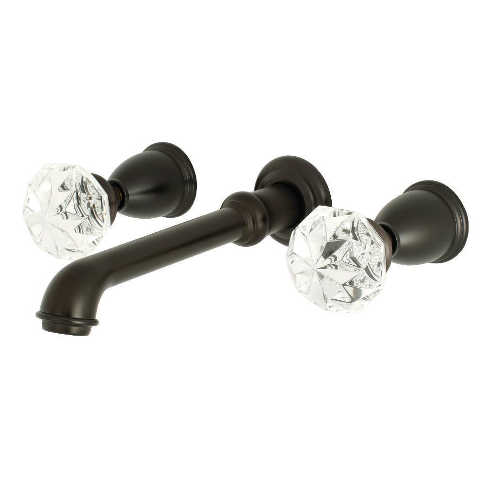 Kingston Brass Krystal Onyx Wall-Mount Bathroom Faucet Oil Rubbed Bronze