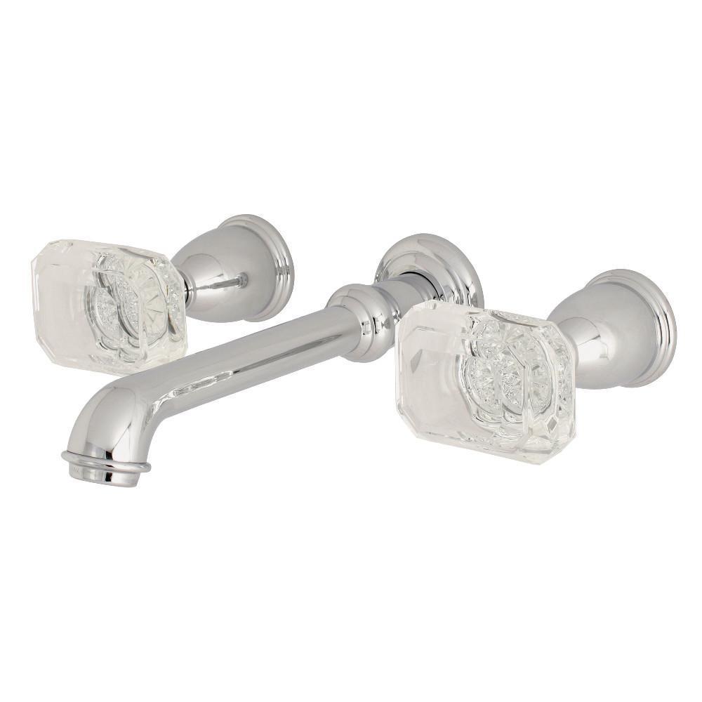 Kingston Brass Krystal Onyx Wall-Mount Bathroom Faucet Polished Chrome