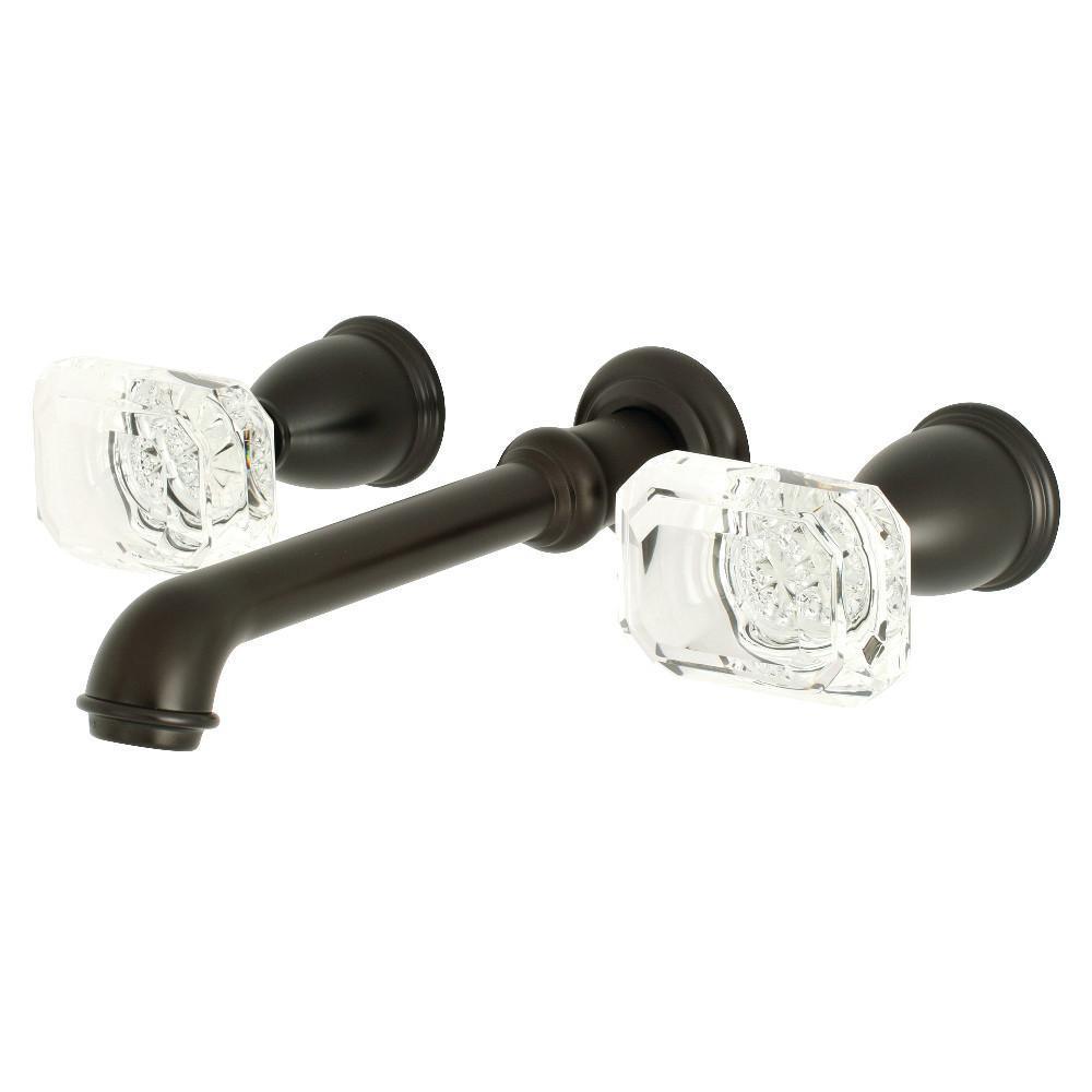 Kingston Brass Krystal Onyx Wall-Mount Bathroom Faucet Oil Rubbed Bronze
