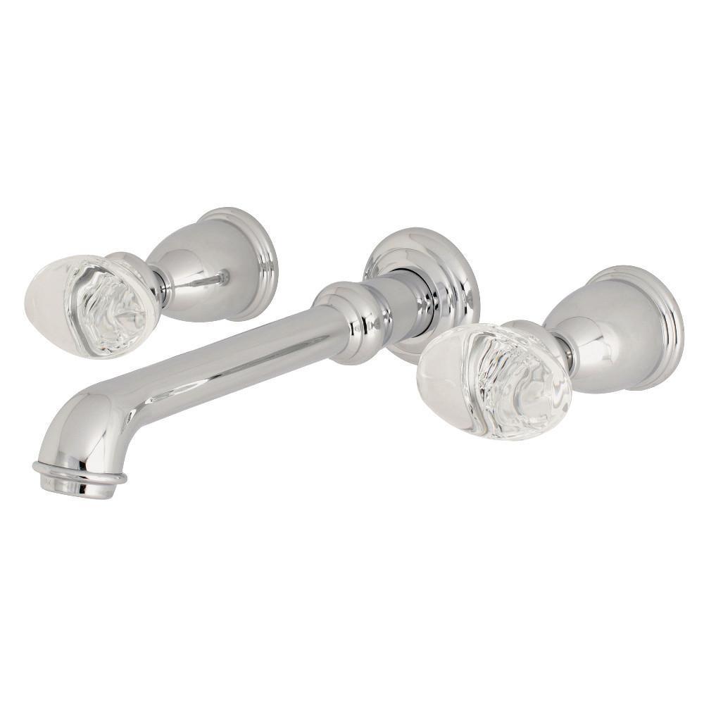 Kingston Brass Krystal Onyx Wall-Mount Bathroom Faucet Polished Chrome