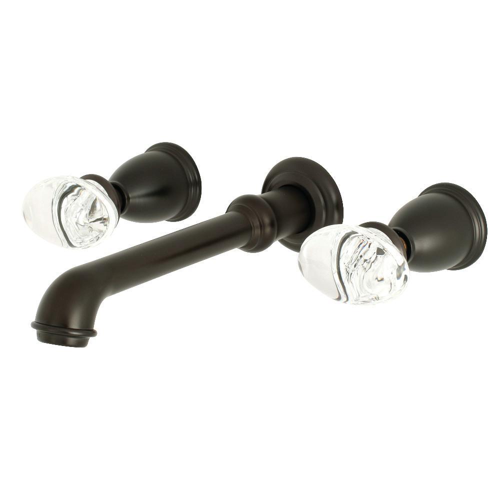 Kingston Brass Krystal Onyx Wall-Mount Bathroom Faucet Oil Rubbed Bronze