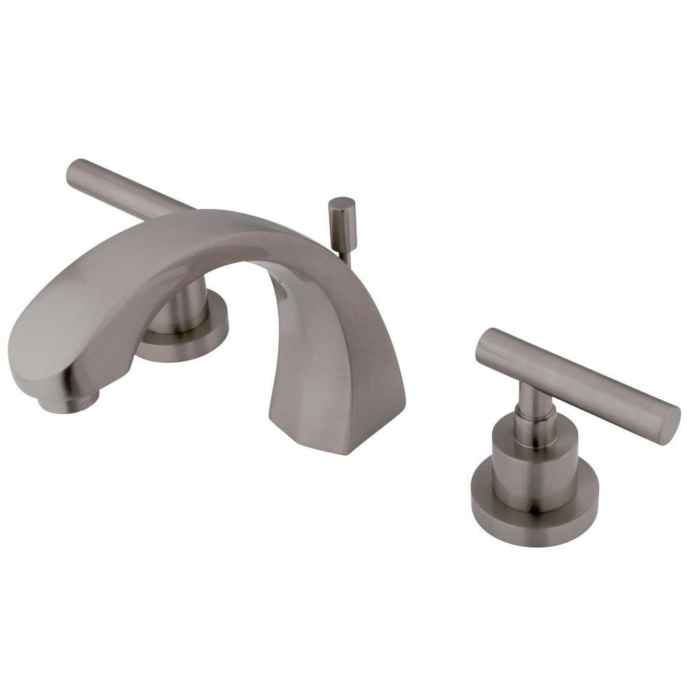 Kingston Brass Manhattan Widespread Bathroom Faucet Brushed Nickel