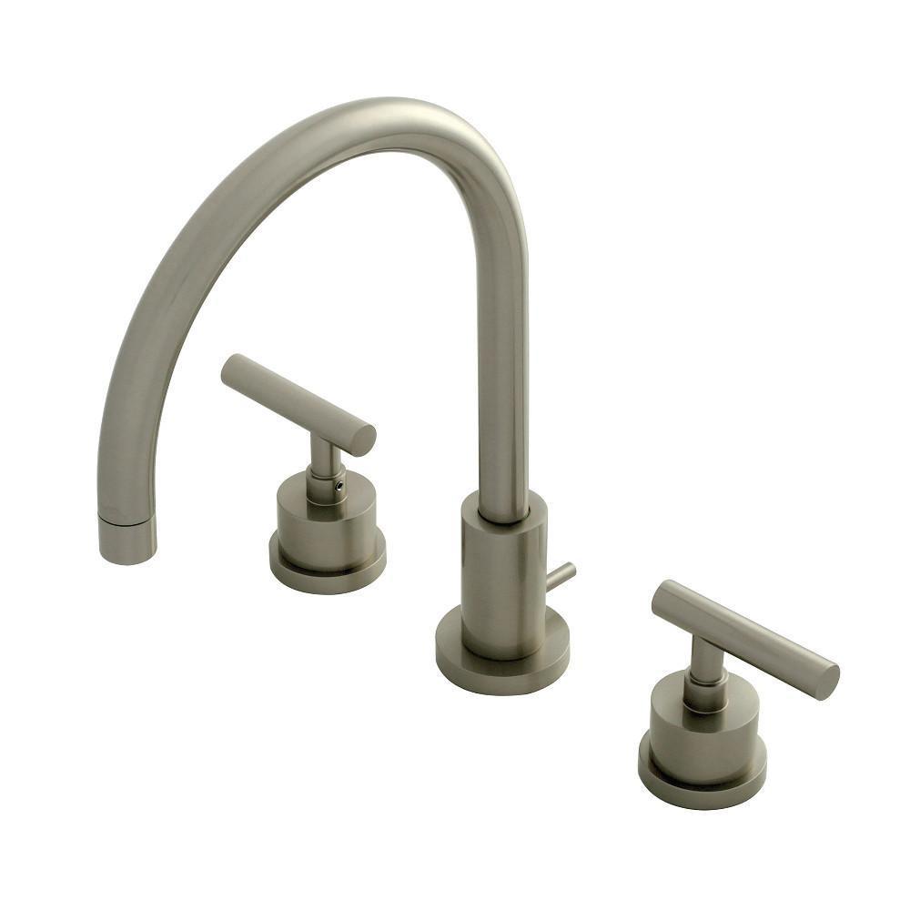 Kingston Brass Manhattan Widespread Bathroom Faucet Brushed Nickel