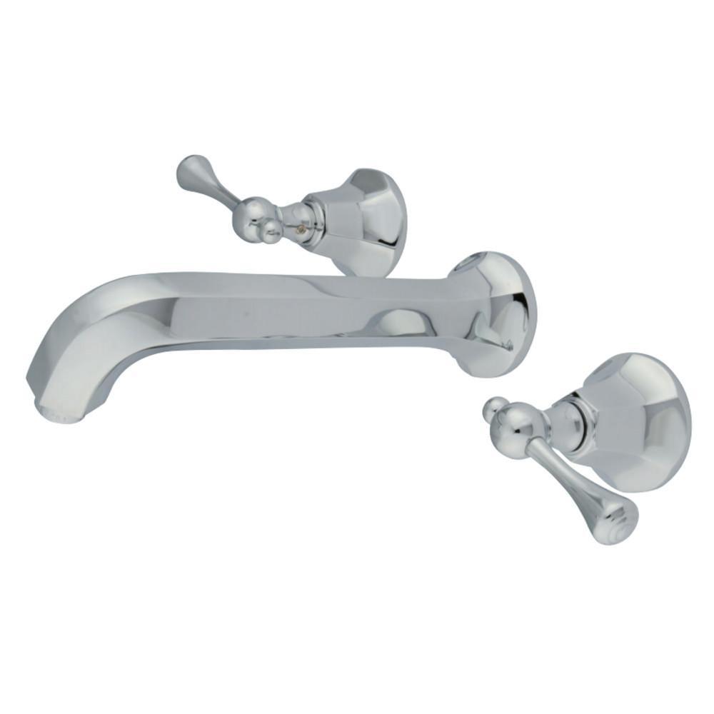 Kingston Brass Metropolitan Wall-Mount Bathroom Faucet Polished Chrome