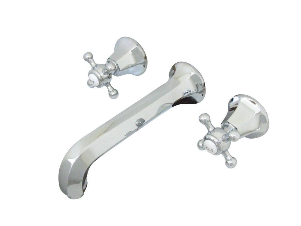 Kingston Brass Metropolitan Wall-Mount Bathroom Faucet Polished Chrome