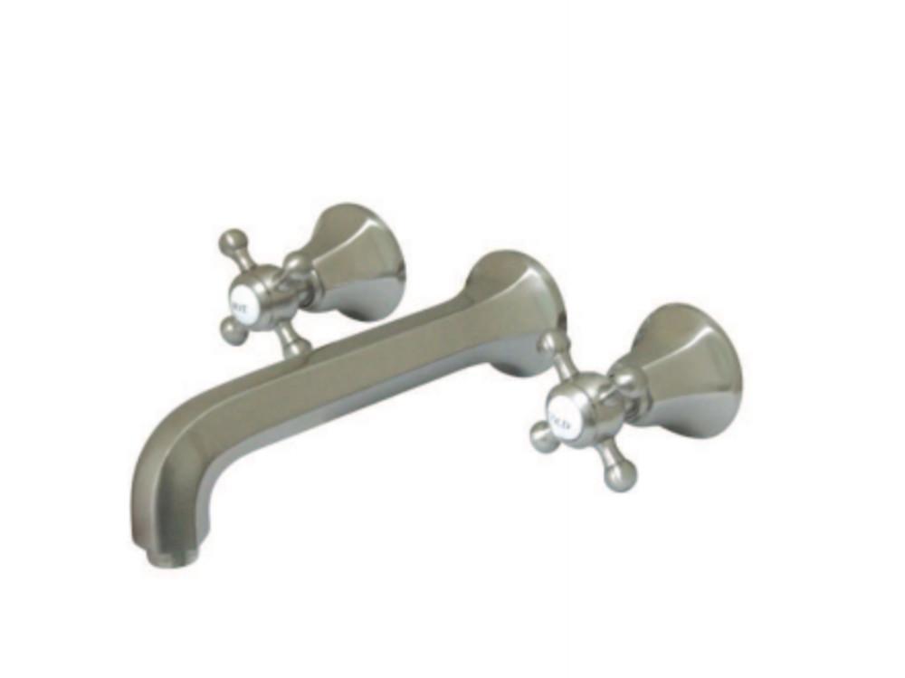 Kingston Brass Metropolitan Wall-Mount Bathroom Faucet Brushed Nickel