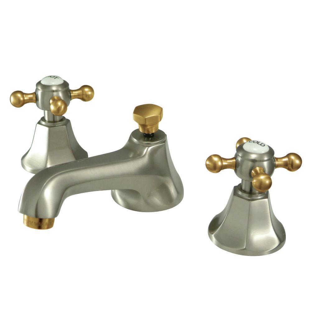 Kingston Brass Metropolitan Widespread Bathroom Faucet Brushed Nickel/Polished Brass