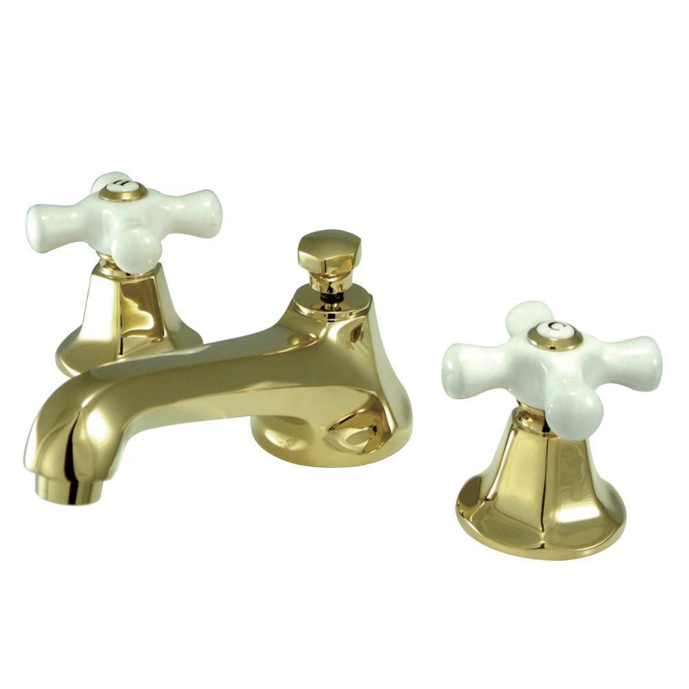 Kingston Brass Metropolitan Widespread Bathroom Faucet Polished Brass