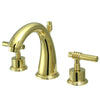 Kingston Brass Milano Widespread Bathroom Faucet Polished Brass