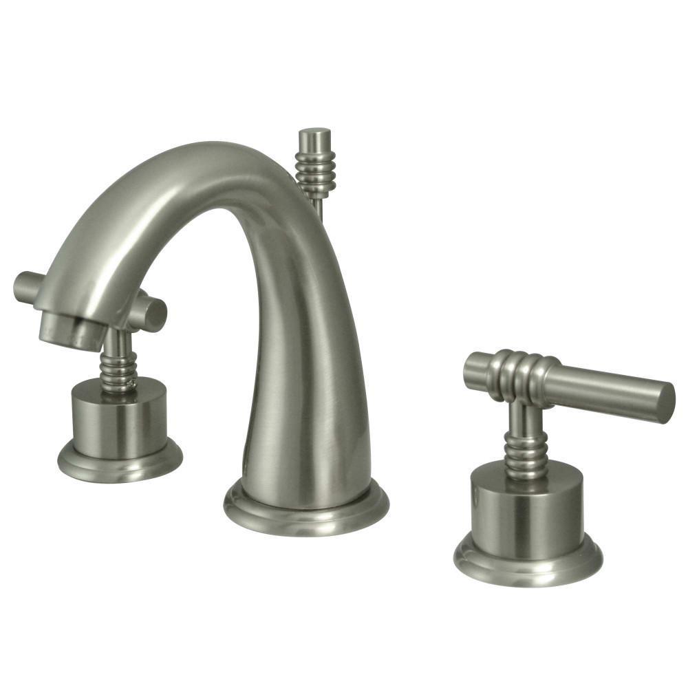 Kingston Brass Milano Widespread Bathroom Faucet Brushed Nickel