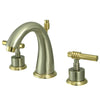 Kingston Brass Milano Widespread Bathroom Faucet Brushed Nickel/Polished Brass