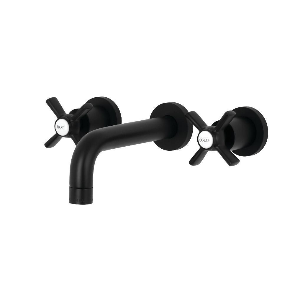 Kingston Brass Millennium Wall-Mount Bathroom Faucet Matte Black