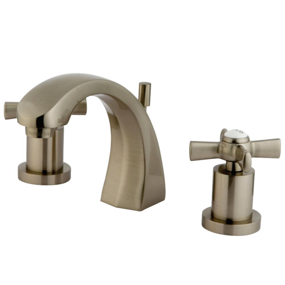 Kingston Brass Millennium Widespread Bathroom Faucet Brushed Nickel