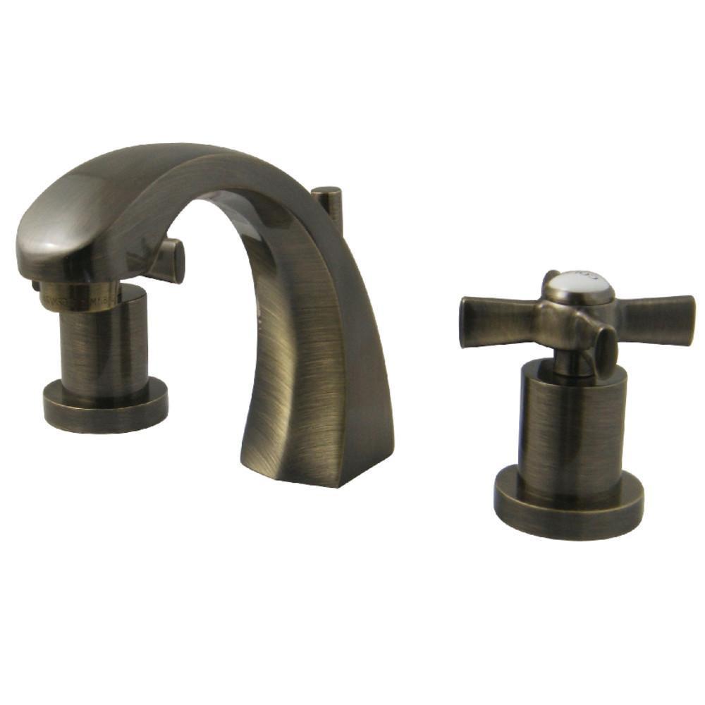 Kingston Brass Millennium Widespread Bathroom Faucet Vintage Brass