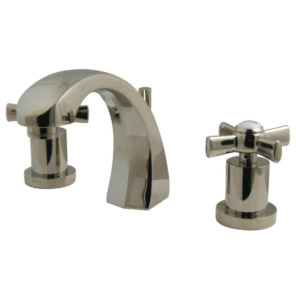 Kingston Brass Millennium Widespread Bathroom Faucet Polished Nickel