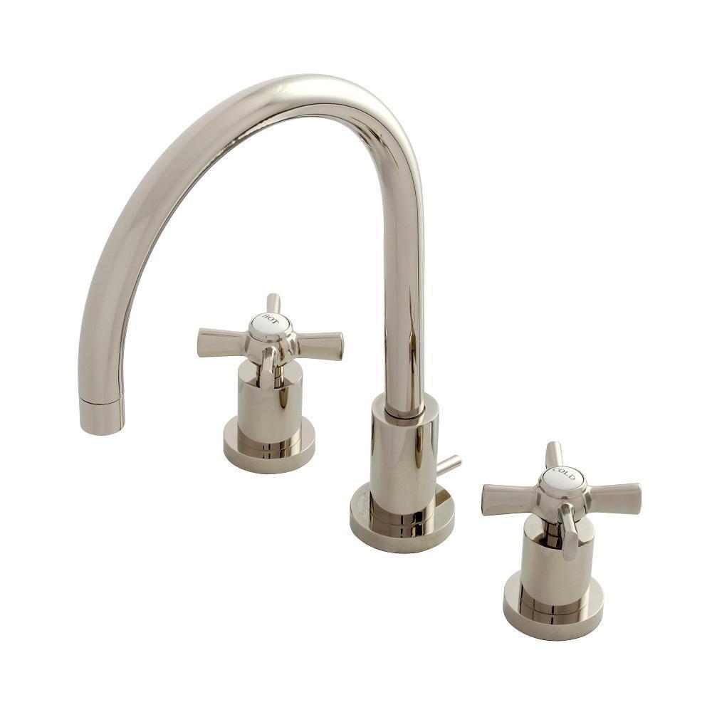 Kingston Brass Millennium Widespread Bathroom Faucet Polished Nickel