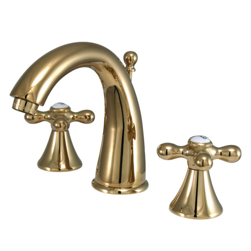 Kingston Brass Naples Widespread Bathroom Faucet Polished Brass