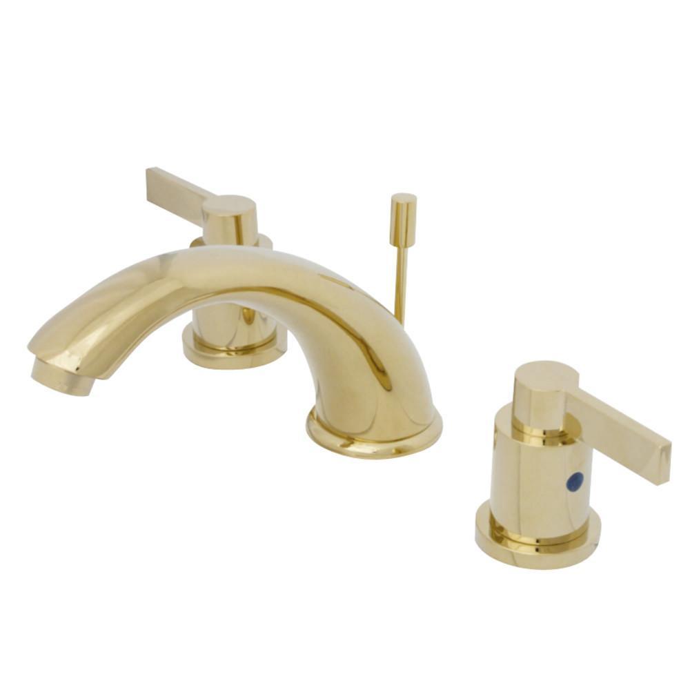 Kingston Brass NuvoFusion Widespread Bathroom Faucet Polished Brass