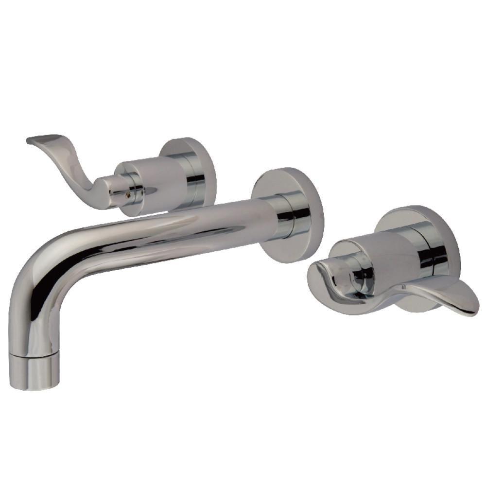 Kingston Brass NuWave Wall-Mount Bathroom Faucet Polished Chrome
