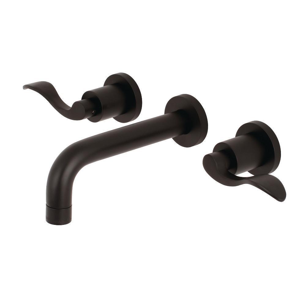 Kingston Brass NuWave Wall-Mount Bathroom Faucet Matte Black