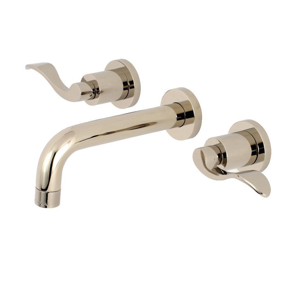 Kingston Brass NuWave Wall-Mount Bathroom Faucet Polished Nickel
