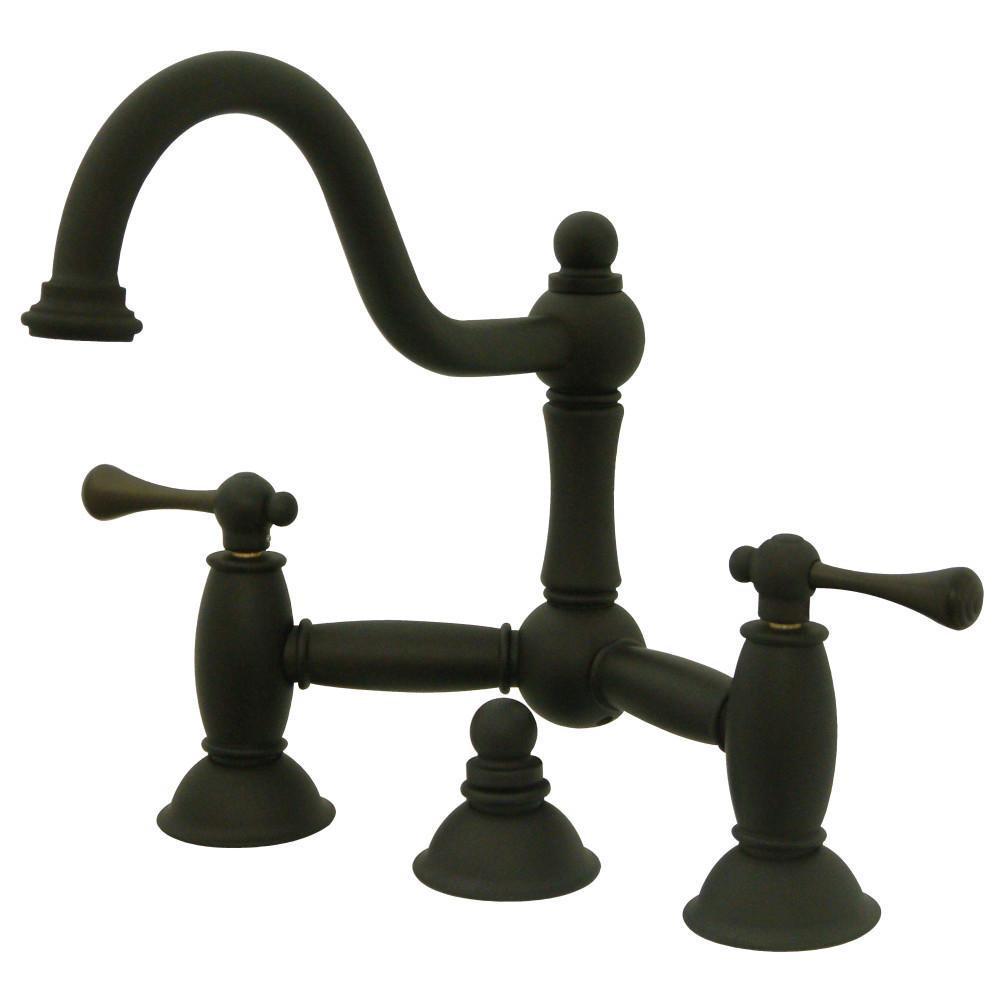 Kingston Brass Restoration Bridge Bathroom Faucet Oil Rubbed Bronze