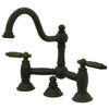 Kingston Brass Restoration Bridge Bathroom Faucet Oil Rubbed Bronze