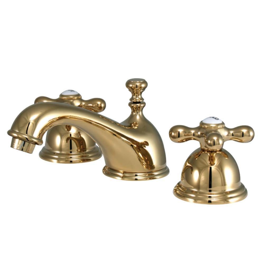 Kingston Brass Restoration Widespread Bathroom Faucet Polished Brass