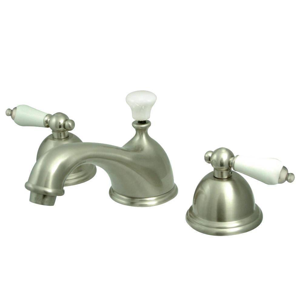 Kingston Brass Restoration Widespread Bathroom Faucet Brushed Nickel