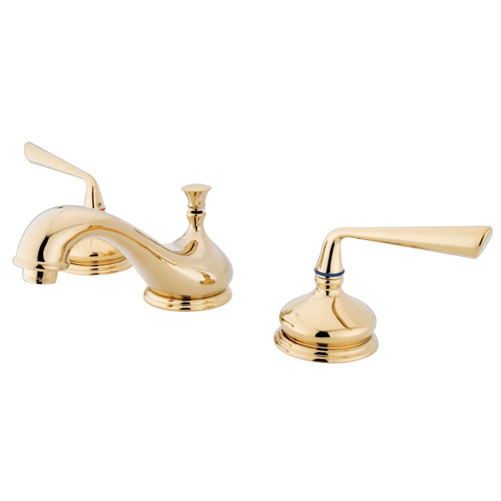 Kingston Brass Silver Sage Widespread Bathroom Faucet Polished Brass