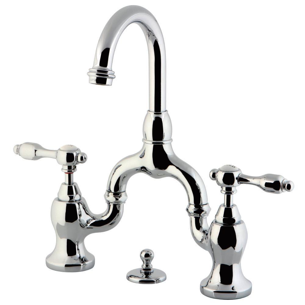 Kingston Brass Tudor Bridge Bathroom Faucet Polished Chrome