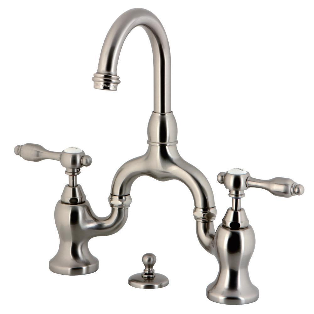 Kingston Brass Tudor Bridge Bathroom Faucet Brushed Nickel
