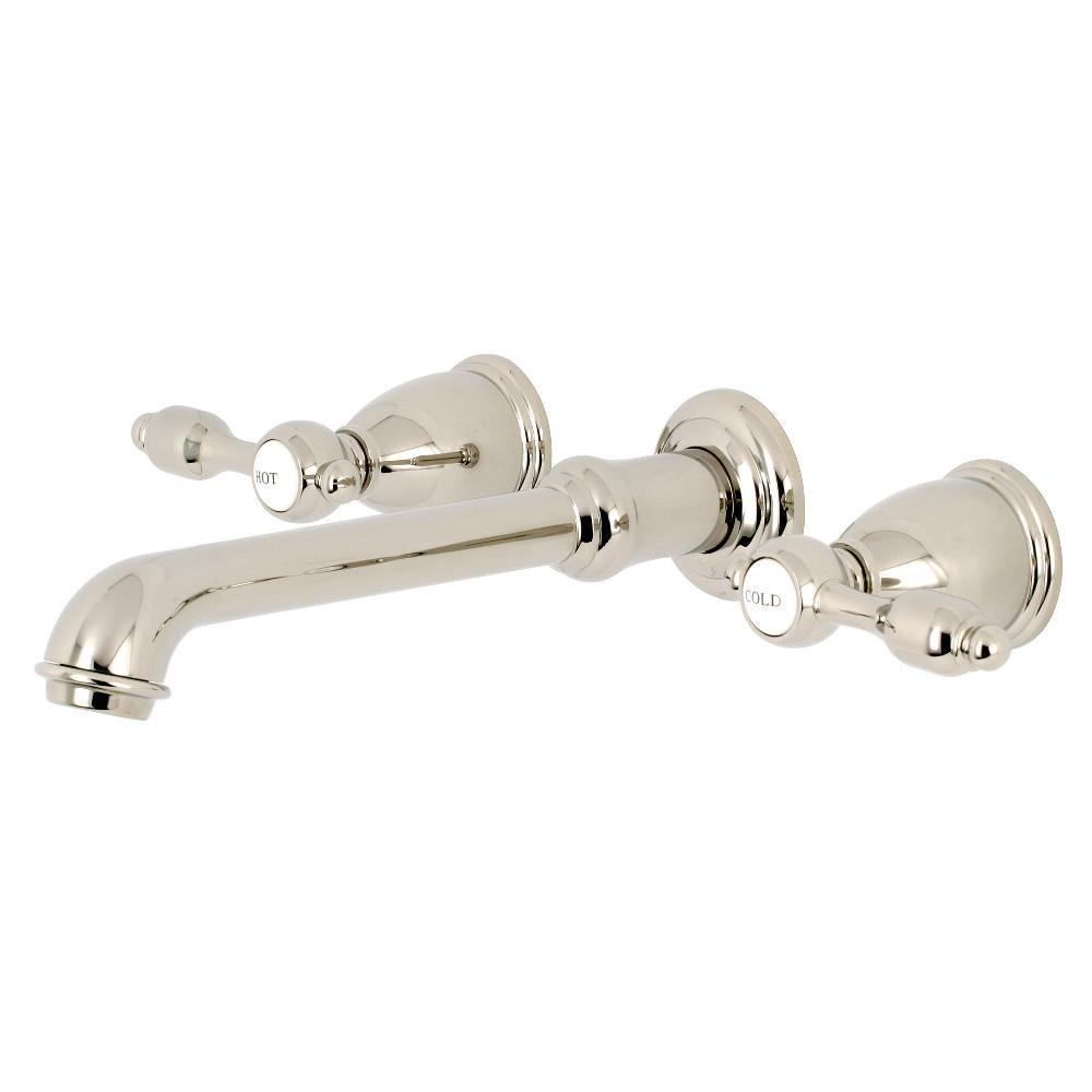 Kingston Brass Tudor Wall-Mount Bathroom Faucet Polished Nickel