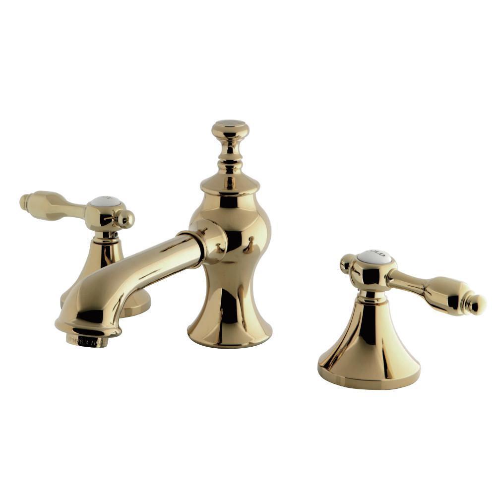 Kingston Brass Tudor Widespread Bathroom Faucet Polished Brass