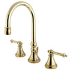 Kingston Brass Tuscany Widespread Bathroom Faucet Polished Brass