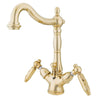Kingston Brass Victorian 4&quot; Centerset Bathroom Faucet Polished Brass