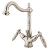 Kingston Brass Victorian 4&quot; Centerset Bathroom Faucet Brushed Nickel
