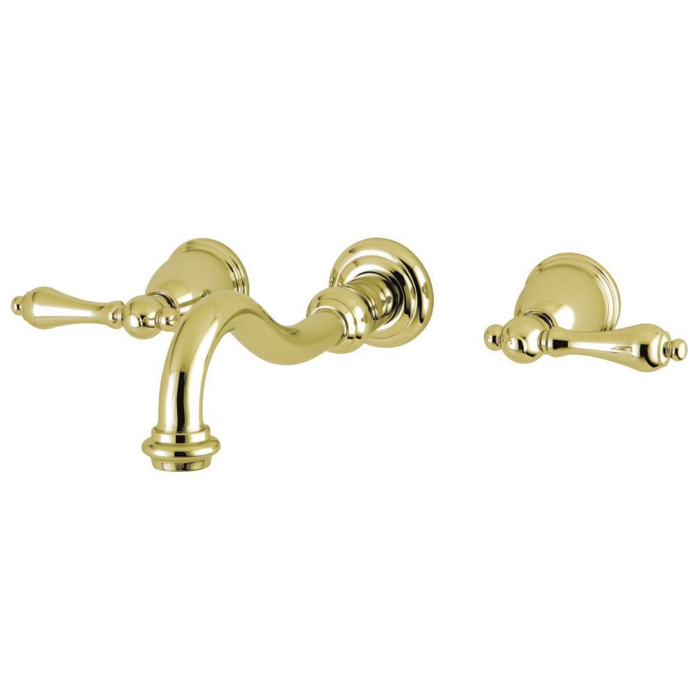 Kingston Brass Vintage Wall-Mount Bathroom Faucet Polished Brass
