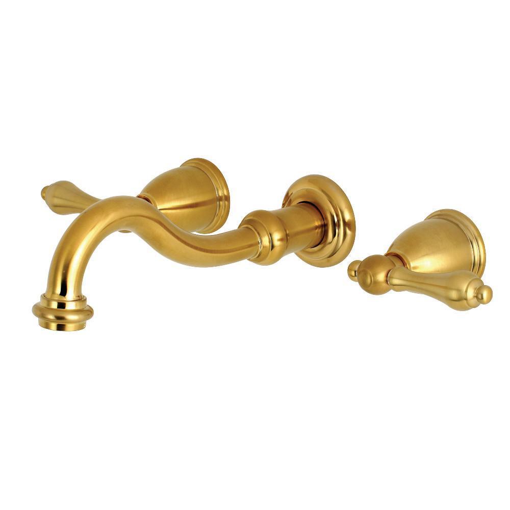 Kingston Brass Vintage Wall-Mount Bathroom Faucet Satin Brass