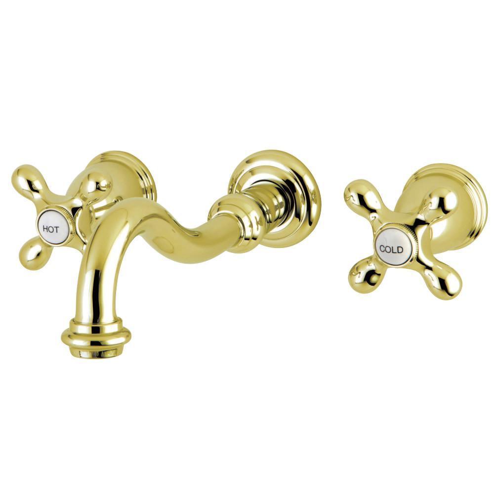 Kingston Brass Vintage Wall-Mount Bathroom Faucet Polished Brass