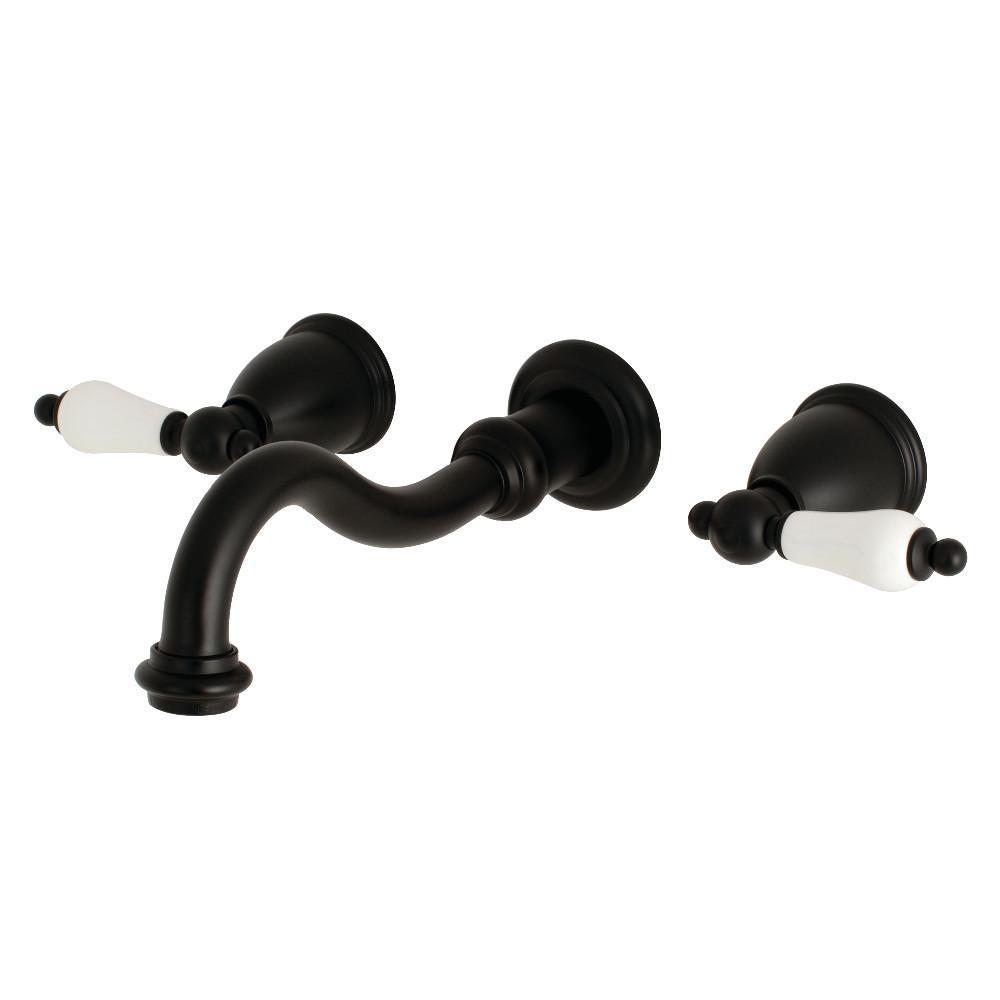 Kingston Brass Vintage Wall-Mount Bathroom Faucet Matte Black
