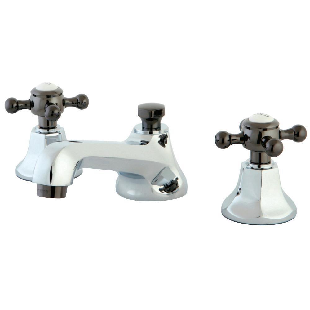 Kingston Brass Water Onyx Widespread Bathroom Faucet Polished Chrome/Black Stainless Steel