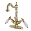Kingston Brass Wilshire 4&quot; Centerset Bathroom Faucet Polished Brass