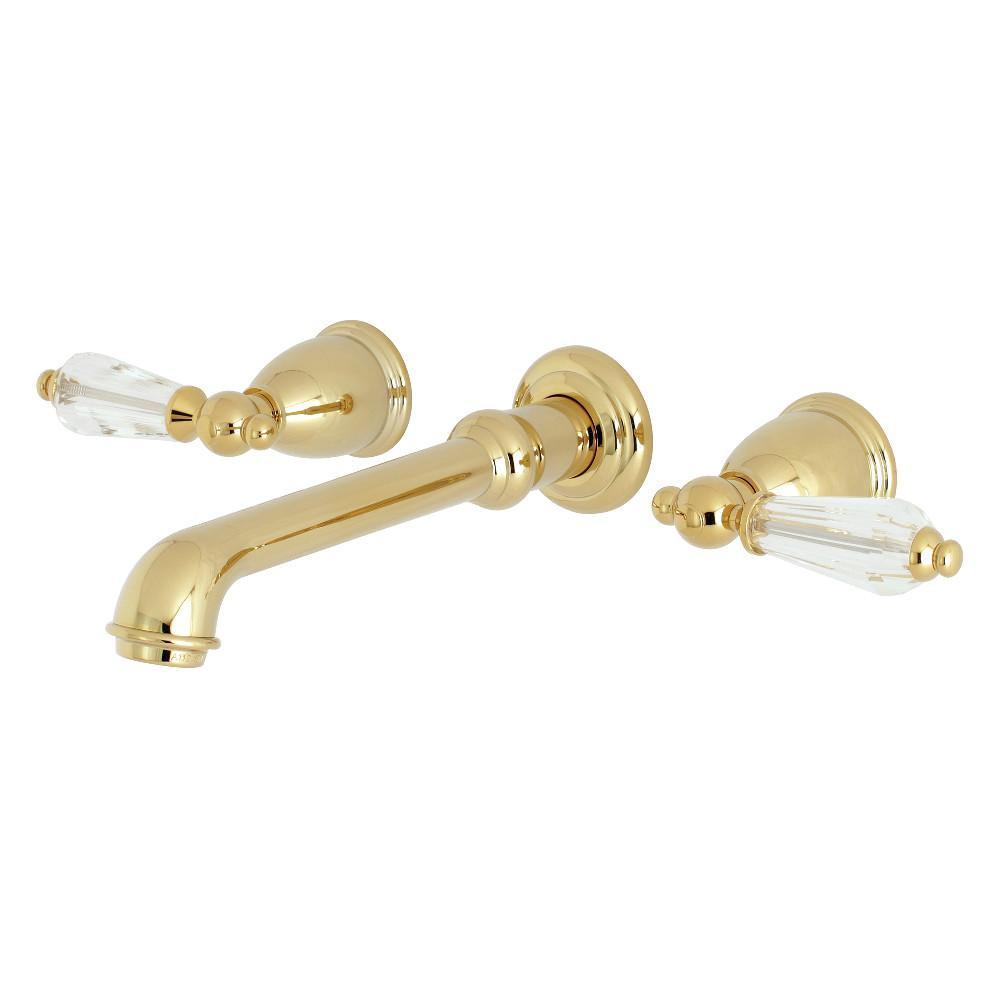 Kingston Brass Wilshire Wall-Mount Bathroom Faucet Polished Brass