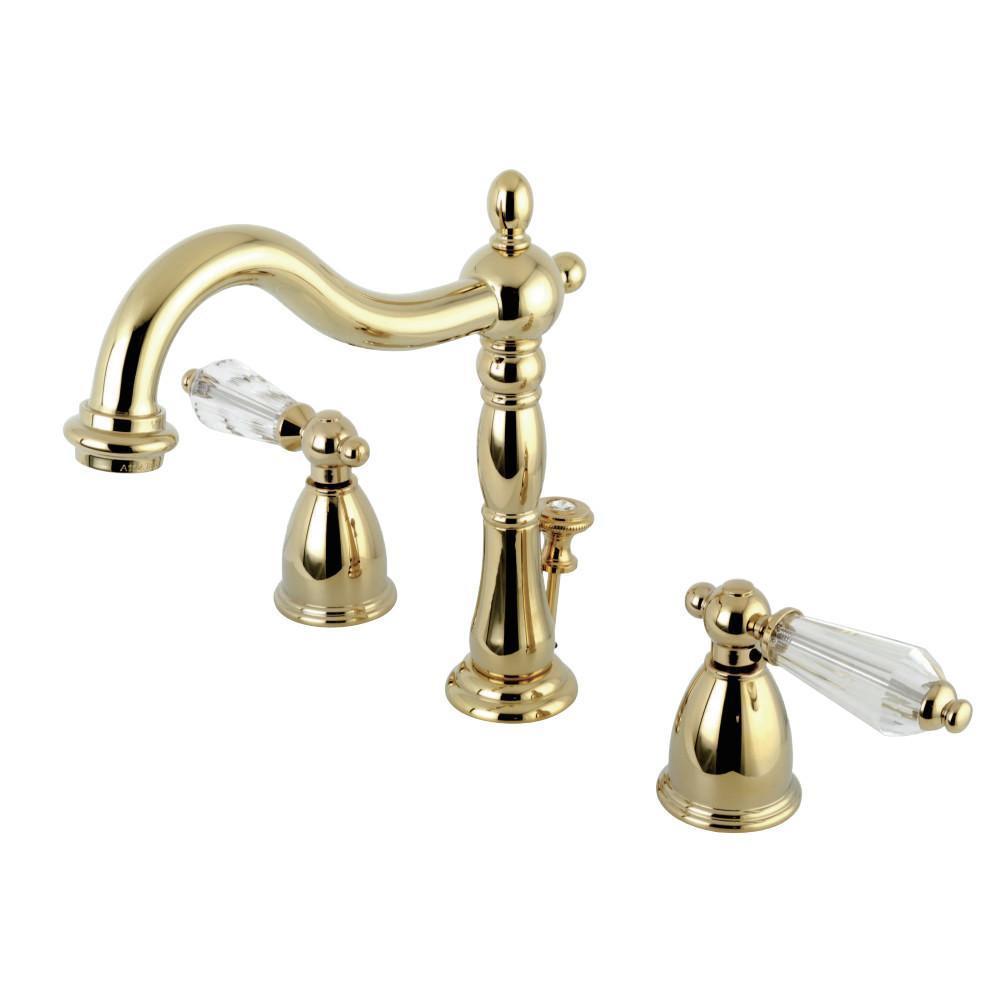 Kingston Brass Wilshire Widespread Bathroom Faucet Polished Brass